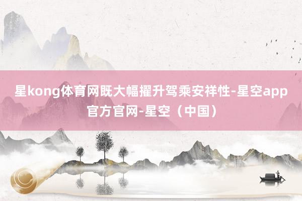 星kong体育网既大幅擢升驾乘安祥性-星空app官方官网-星空（中国）